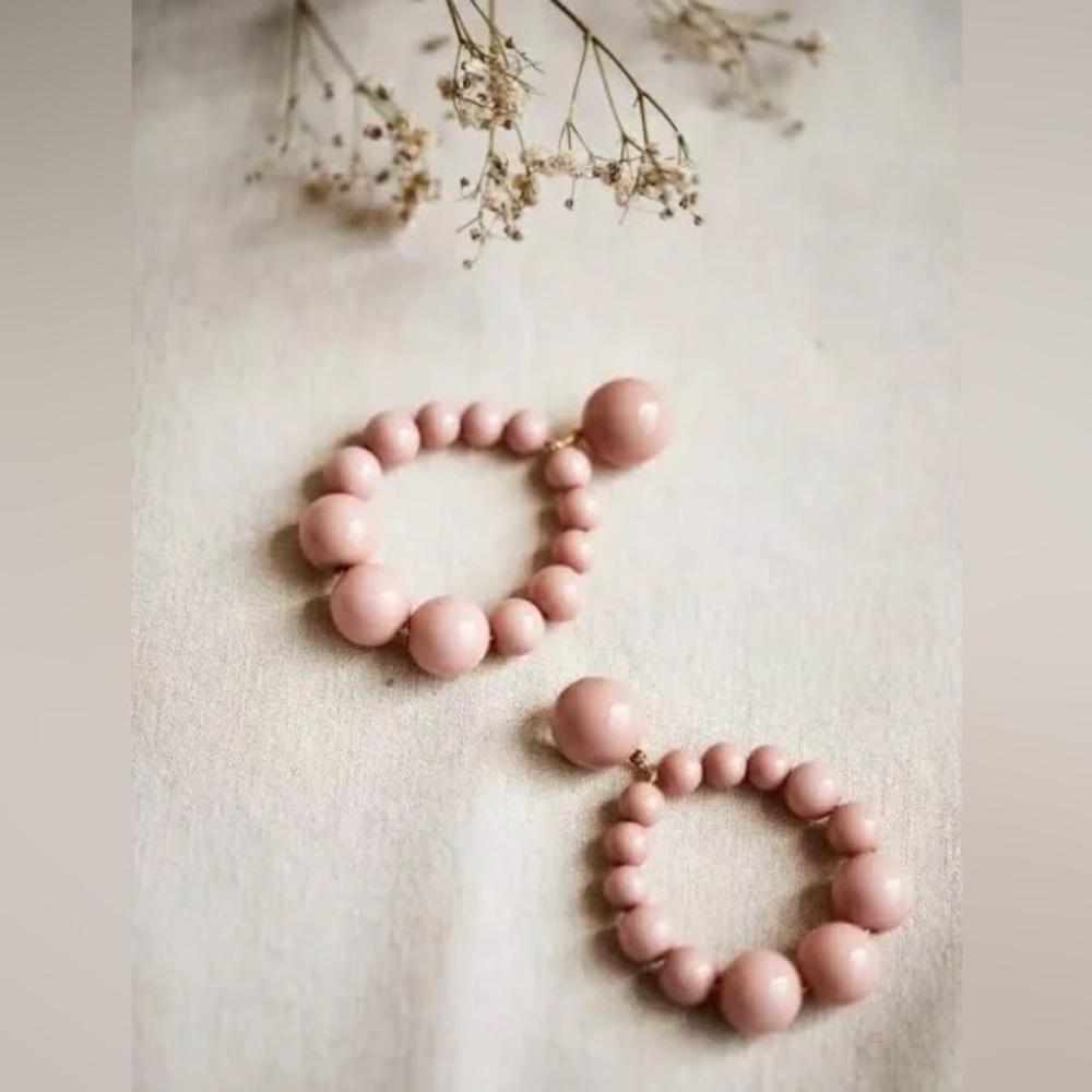 Sezane Pink Charlie Earrings
